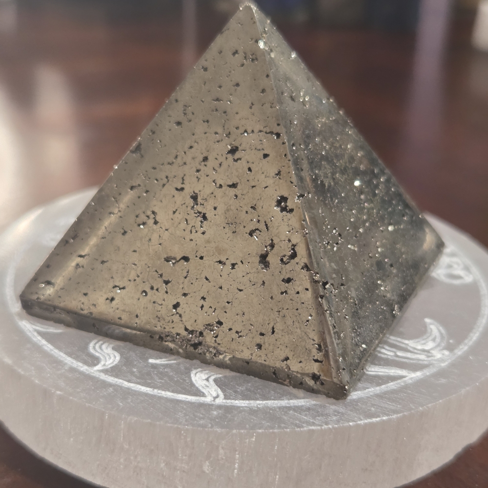 Iron Pyrite Druzy Pyramid #2